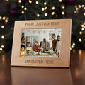 Create Your Own Personalized Picture Frame - Engraved Wood Photo Frame with Custom Text & Photo\u002FArt Print, Modern\u002FClassic\u002FArt Deco Style, Solid Wood Construction for Wall or Tabletop Display - Wedding, Anniversary, Birthday