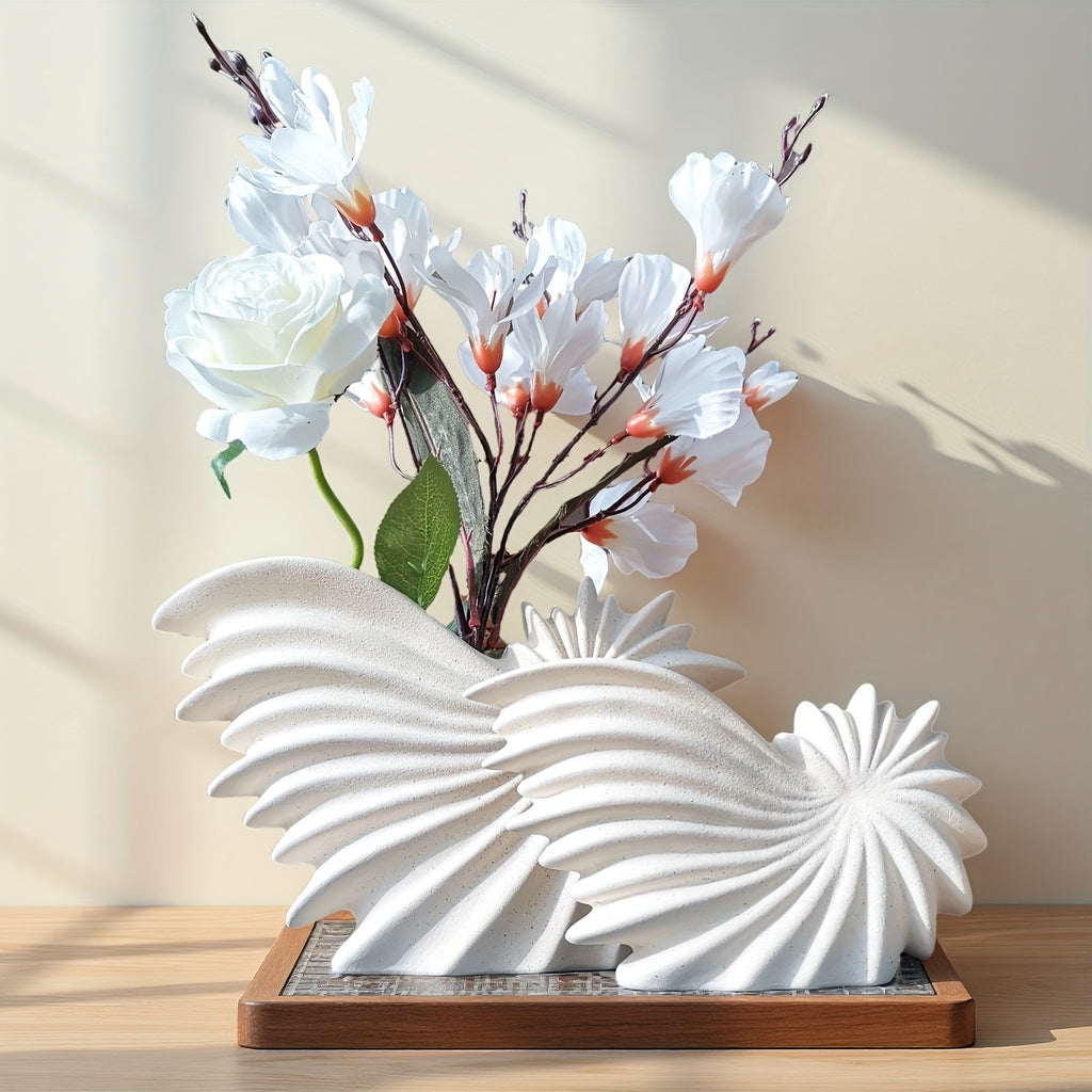 Handmade Ceramic Vase 1pc\u002F2pcs Handmade Ceramic Frosted Vase | Desktop Decor, Wedding Venue, Holiday & Birthday Gift, Office Display | Two Sizes