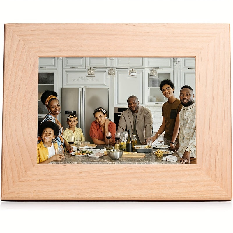 Create Your Own Personalized Picture Frame - Engraved Wood Photo Frame with Custom Text & Photo\u002FArt Print, Modern\u002FClassic\u002FArt Deco Style, Solid Wood Construction for Wall or Tabletop Display - Wedding, Anniversary, Birthday