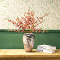 A Stylish Glass Vase in an Elegant Ink Painting Design, Perfect for Decorating a Classic Bedroom Desk, Ideal for Arranging Small Flowers, And Suitable for Hydroponically Grown Fresh Blooms