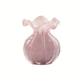Modern Handmade Glass Vase 1pc Modern Handmade Blown Glass Vase - Textured Belly Decoration Flower Arranger - Autumn and Winter Water Nourishing Flowers, Suitable for Living Rooms, Tabletops, New Year's, Christmas, Thanksgiving Gifts
