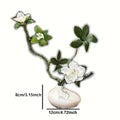 High-End Decorative Ceramic Vases with Artificial Gardenia Flowers for a Stylish Living Room Dining Table