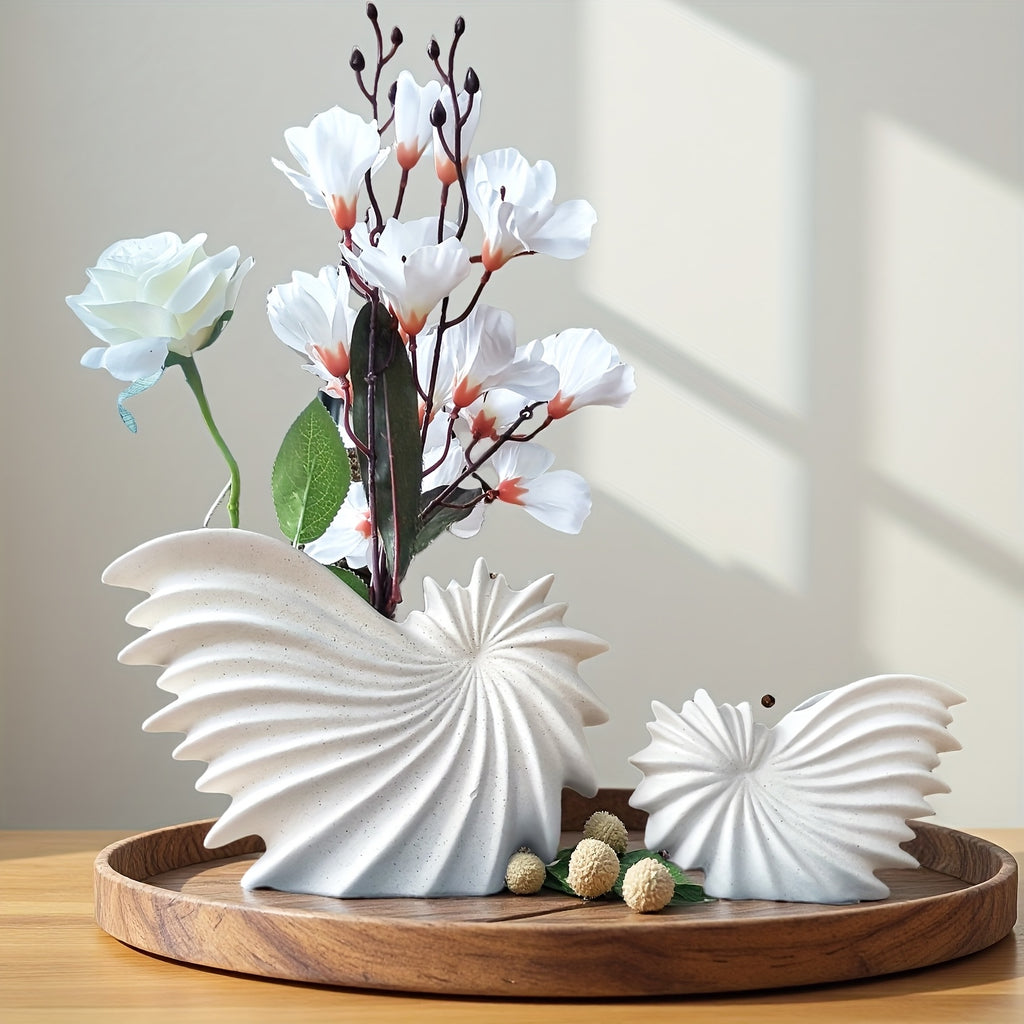 Handmade Ceramic Vase 1pc\u002F2pcs Handmade Ceramic Frosted Vase | Desktop Decor, Wedding Venue, Holiday & Birthday Gift, Office Display | Two Sizes