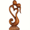 1pc Couple Portrait Desktop Ornaments, Handmade Wooden Exquisite Wood Carvings, Couple Kissing Art Statues, Valentine's Day Gifts For Him\u002Fher, Symbolizing Everlasting Love