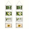 4\u002F8pcs White Wooden Wall Photo Frame Home Wall Hanging Frame Rectangular DIY Frame Living Room Photo Wall Solid Wood Picture Frame