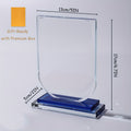 Collectible Figurines, Custom Photo Crystal, With Premium Box, Unique Arc Crystal Picture Frame, Display Picture, Luxury Elegant Clear Crystal Glass Photo Frame For Prized Pictures Of Family, Grandma, Grandpa, Dad, Mom, Wedding, Graduation